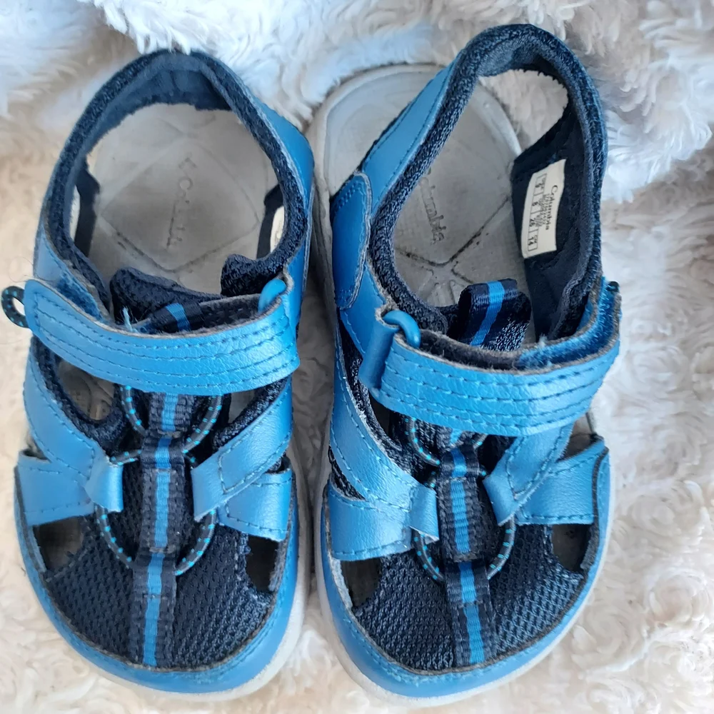 Columbia Techsun Wave Sandals Blue Hook & Loop Toddler Sz 9 Pool Beach Vacation